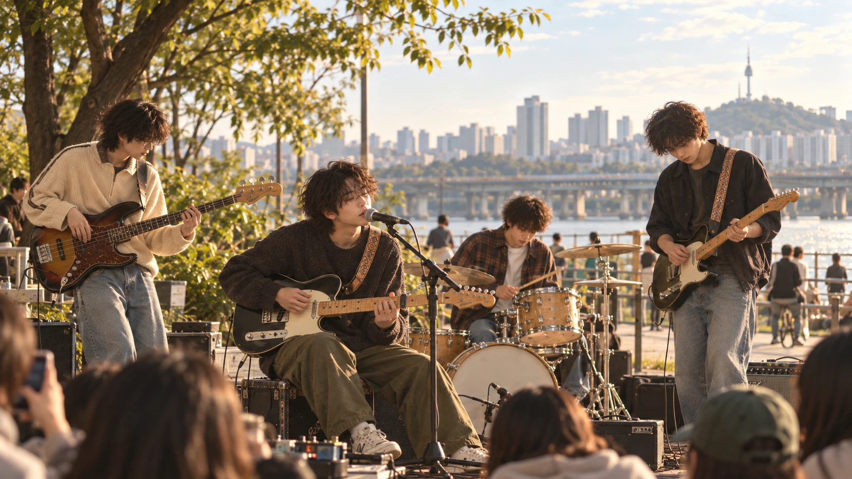 서울 야외 공간에서 공연하는 SUNROOM CLUB